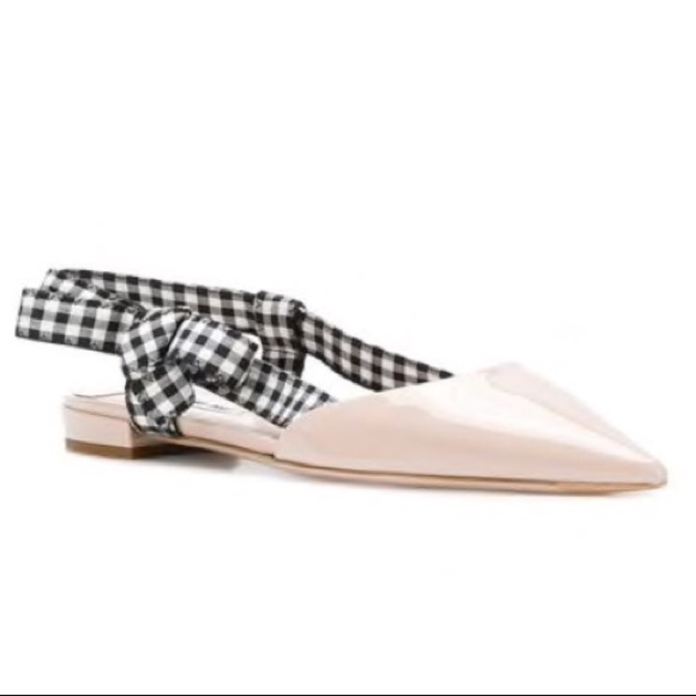 Miu miu nude leather slingback pumps